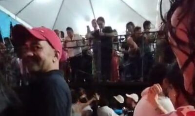 Hemetério joga dinheiro de camarote para populares em Nova Olinda