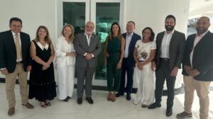 Eliziane Gama e Inácio Melo recebem presidente da Petrobras em São Luís