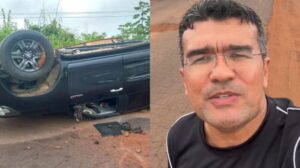 Lahesio Bonfim sofre acidente em rodovia estadual