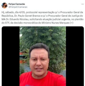 Camarão recorre no plantão judicial em favor dos Professores do MA; vídeo
