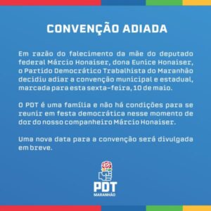 PDT do Maranhão adia convenção estadual e municipal