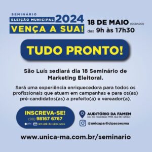 Especialista em Marketing Político, Marco Iten, convida para o Seminário Eleição Municipal em São Luís