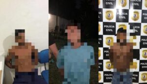 Três membros de facção criminosa são presos por furto, roubo e ameaçar policiais