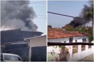 Fotos e vídeo! Incêndio atinge casa na Cohab, destrói móveis, objetos e assusta moradores
