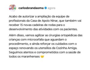 Governador anuncia ampliação da equipe da Casa Ninar e melhorias na saúde infantil no MA