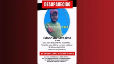 Cearense desaparece após vir trabalhar no Maranhão