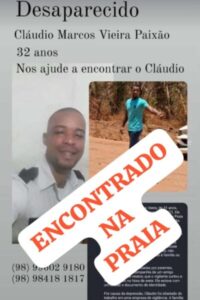 Vídeo! Vigilante que surtou e sumiu no Araçagy é achado em praia da Grande São Luís