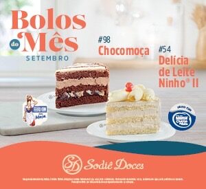 Em setembro, Delícia de Leite II e Chocomoça®️ ganham desconto na Sodiê Doces