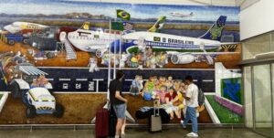 Obras de Dila encantam passageiros no Aeroporto de São Luís e promove a cultura local