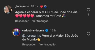 Brandão já promete o “maior São João do mundo”