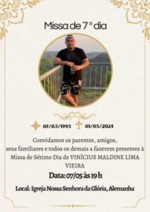 Ocorre nesta terça-feira, 7 de maio, missa de 7º dia de Maldine Vieira
