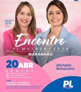 Michelle Bolsonaro desembarca em São Luís dia 20