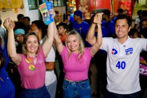 Rejanny Braga faz grande caminhada com Duarte, Camarão e Detinha, no São Raimundo