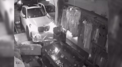 ASSISTA! Muher perde o controle de BMW e invade loja, em São Luís