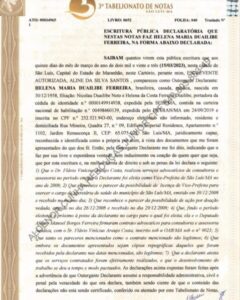 Secretária do governo Brandão faz escritura pública para atestar tempo de serviço de Flávio Costa como advogado