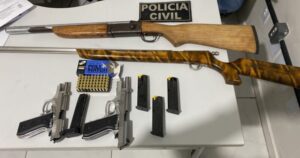 Megaoperação da PCMA desarticula venda ilegal de armas e prende dois militares do Exército