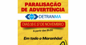 Sindicato dos Servidores do Detran informa paralisação de advertência nos dias 16 e 17
