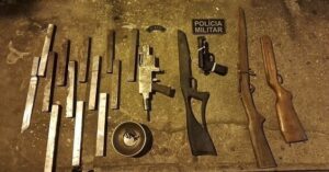 PMMA estoura oficina clandestina de fabricação de armas e desmanche de motos