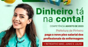 Tá na conta: Prefeitura de Pinheiro paga piso salarial dos profissionais da enfermagem