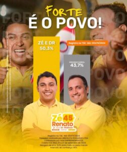 MIRADOR: ZÉ RENATO será eleito prefeito neste domingo, diz pesquisa