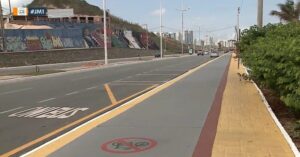 Ciclistas são proibidos de circular no calçadão da Litorânea