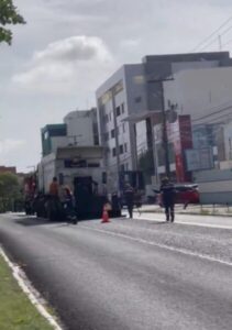 Pintura de asfalto eleitoreira de Braide não resiste às chuvas