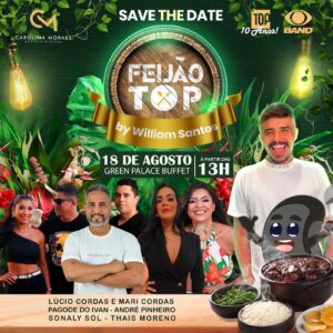 William Santos realiza a 1° edição do Feijão Top em comemoração aos 10 anos do Programa Top da Tv BAND MA