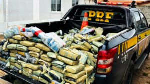 PRF apreende mais de 300kg de drogas escondidos nos pneus de caminhão na BR-316, em Governador Nunes Freire