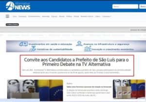 TV Alternativa fará primeiro debate da eleição em São Luís…
