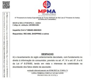 Ministério Público derruba sigilo na investigação do incêndio no Rio Anil Shopping…