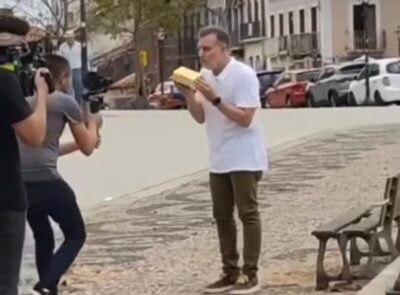Vídeo! Luciano Huck gravou para o “Domingão com Huck” no Centro de São Luís na terça-feira (22)
