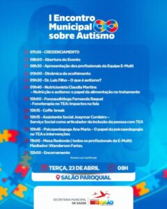 Prefeitura de Bequimão realiza o I Encontro Municipal sobre o Autismo nesta terça-feira (23)