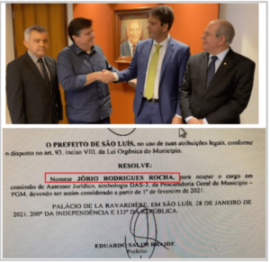 Defensor da aliança do MDB com Braide, ex-deputado Hildo Rocha tem o filho empregado na prefeitura de São Luís