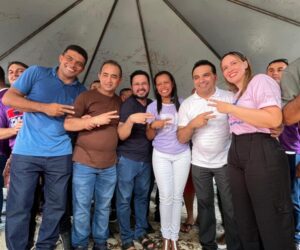 Aluízio Santos, Detinha e Josimar participam do lançamento da pré-candidatura de prefeita de Carminha em Água Doce do Maranhão