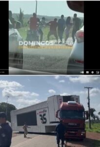 VÍDEO: Por conta de trio elétrico, assessores de políticos trocam socos no meio da estrada no interior do MA