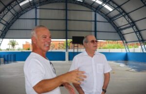 Hildo Rocha prepara inauguração de quadra construída com emenda sua em ITZ