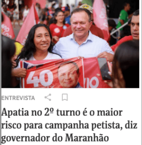 Campanha em defesa da candidatura Lula faz de Brandão referência da mídia nacional no MA