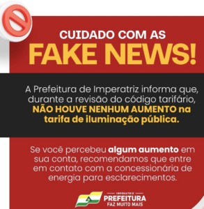 Prefeitura de ITZ desmente fake news sobre taxa de iluminação