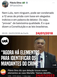Moro critica duplo padrão de Dino sobre delação premiada