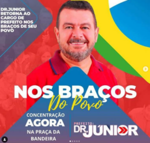 Prefeito não passa nem 48h afastado e marca festa em São Luís Gonzaga