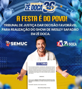 TJMA cancela show de Wesley Safadão em Zé Doca
