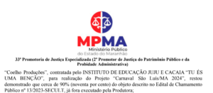 Juju e Cacaia: empresa diz que cumpriu 90% do contrato de R$ 6,9 mi