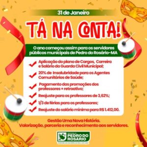 Prefeito Toca Serra lança pacote de medidas em valorização dos servidores públicos de Pedro do Rosário