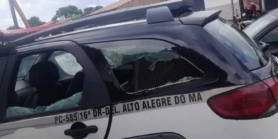 Idoso é preso após vandalizar viatura da PM no MA