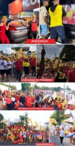 Adesivaço, caravanas em dois bairros e bandeiraço na Praça Central marcam os 10 primeiros dias de campanha de Laci
