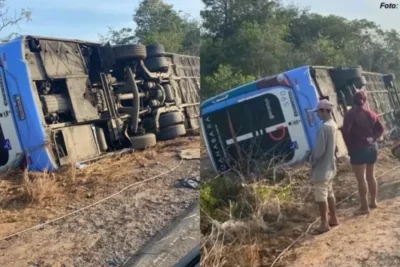 Ônibus da Guanabara tomba e deixa dois mortos e 18 feridos no interior do Maranhão; saiba quem são as vítimas