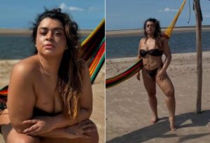 Preta Gil curte férias nos Lençóis Maranhenses