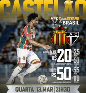 Sampaio entra em campo visando lucrar R$2,2 milhões e avançar para enfrentar grandes clubes como Flamengo, Fluminense, Palmeiras e outros na Copa do Brasil