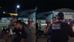 Virando moda??? Depois de homem sair na porrada com PMs no Pará, no Goiás homem montado em cavalo tenta laçar PM… Assistam ao vídeos!!!