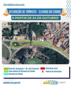 SMTT promove intervenção de trânsito na região do Elevado da Cidade em São Luís
